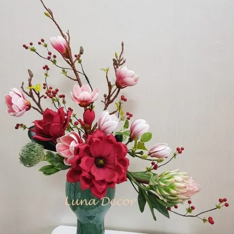 Hoa lụa nhập khẩu, Bình gốm xứ bát tràng men hỏa biến